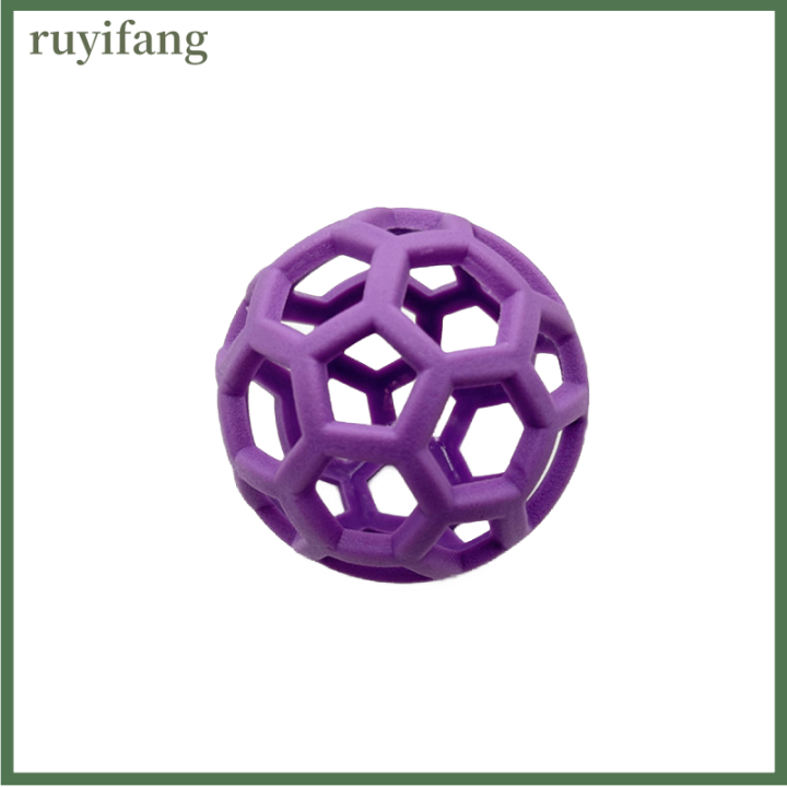 ruyifang-ของเล่นที่ทำจากยางธรรมชาติของสุนัขลูกบอลเพื่อความปลอดภัยรูปทรงเรขาคณิตของสุนัขลูกบอลแบบอินเตอร์แอคทีฟลูกสุนัขการฝึกเล่นฟันทำความสะอาดฟันของเล่นกลวง