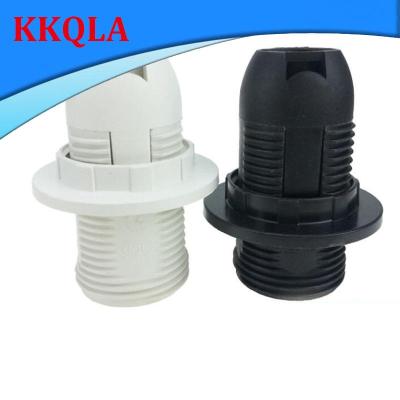 QKKQLA 1pcs E14 Light Bulb Lamp Holder Base Socket Lampshade Collar Splitter Screw Converter Black White for Home LED Lighting
