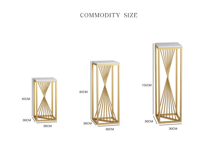 cj-ชุดโชว์ต้นไม้-top-หินอ่อน-ชั้นวางกระถางต้นไม้สีทอง-สําหรับตกแต่งบ้าน-ขาเหล็กชุปสีทอง-กระถางต้นไม้