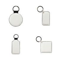 sublimation blank leather Rectangle Square keychains hot transfer printing two sides can printed consumables 10pcslot