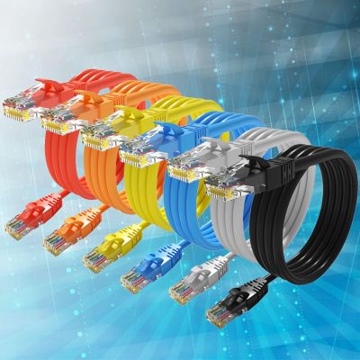 Ethernet Cable Cat5e Gigabit High Internet Cable RJ45 Twisted Pair LAN Cord Male To Male Cable Patch Cord for PC PS5 PS4 Xbox