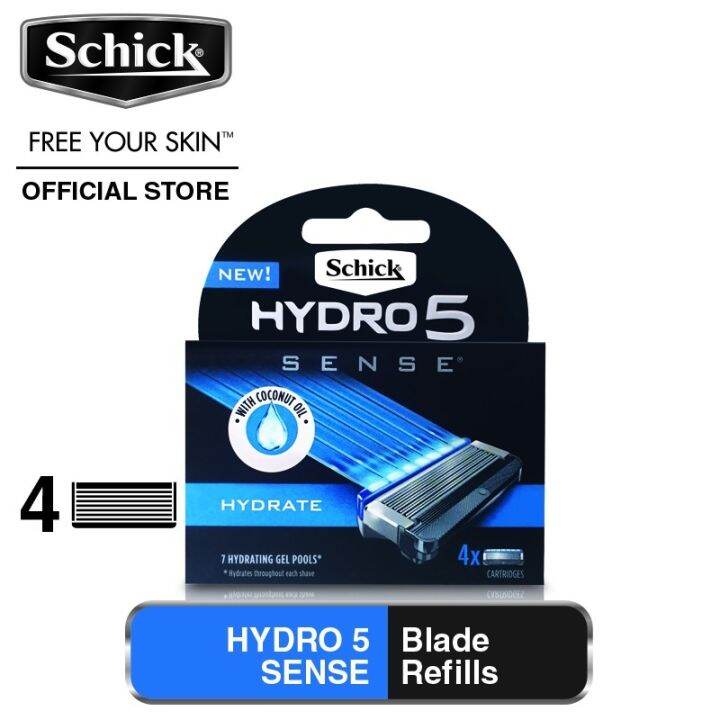 NEW Schick Hydro 5 Sense Hydrate Hydro 5 Refill Blade (4 Pcs) Lazada