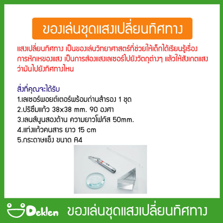 ของเล่นชุดแสงเปลี่ยนทิศทาง-ของเล่นวิทยาศาสตร์-ของเล่นเด็ก-เรียนรู้เรื่องการหักเหของแสง