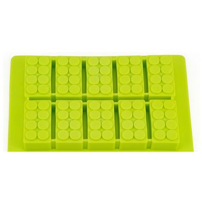 GL-แม่พิมพ์ ซิลิโคน ช่องสี่เหลี่ยมเลโก้ 10 ช่อง (คละสี) Lego square silicone mold