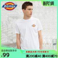 นิติ♛Dickies เสื้อยืดทีเชิร์ตสำหรับผู้ชาย,เสื้อยืดบอร์ดน้ำหนักเบารุ่นพื้นฐานเสื้อยืดแขนสั้นผ้าคอตตอนสำหรับฤดูร้อน DK008905