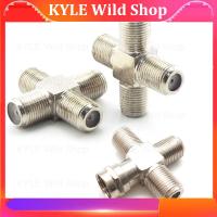 KYLE Wild Shop Rf Coaxial Connector F Type Male Female To Triple Female Plug Jack 3 In 1 Tv Jack Plug T Type Antenna Adapter