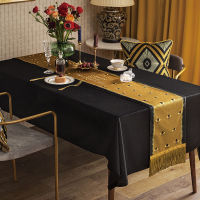 Bee Honey Gnomes Table Runner Black Gold Table Runners for Kitchen Dining Coffee Indoor Outdoor Home Parties Decoration Luxury