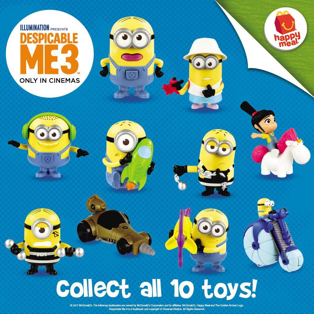 McDonald's Happy Meal Toy 2017 Despicable me 3 Minion Tracking Number 