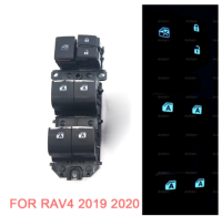 ชุดสวิตช์ปัดน้ำฝนไฟ LED กระจกหน้าต่างบานเดียวสำหรับ Toyota RAV4 RAV 4 2019 2020สวิตช์หลักแบ็คไลท์การขับขี่ซ้าย