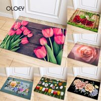 Into The Door Printing Floor Mat Door Mat 40x60cm Velvet Bathroom Non-slip Carpet Kitchen Living Room Floor Mat Decorative Mat .