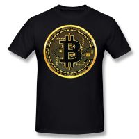 Bitcoin Crypto Currency BTC Block Gold Coin T Shirts Summer Graphic Cotton Streetwear Short Sleeve Birthday Gifts T-shirt Men