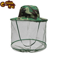Camouflage Anti-mosquito Hat With Head Net Mesh Bug Insect Fly Face Mask Outdoor Fishing Equipment
