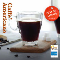 แก้วกาแฟ แก้วโอเชี่ยนกลาส ( 1 Pcs.) Coffee Glass  Ocean Glass P02440 CAFFE AMERICANO MUG แก้วใส เนื้อดี มีหู