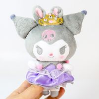 Sanrio Kuromi ตุ๊กตาการ์ตูนตุ๊กตาของเล่นอะนิเมะ Kawali รูปจี้ห้อยกระเป๋า Plushie เครื่องประดับ Kado Ulang Tahun อุปกรณ์ตกแต่งคู่มือการใช้งาน