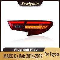 สำหรับเครื่องหมาย Toyota X / Reiz 2014-2019ภาพเคลื่อนไหวอุปกรณ์เสริมรถยนต์ไฟพ่วงแอลอีดีปลั๊กแอนด์เพลย์ด้านหลังสัญญาณดีอาร์แอลยานยนต์