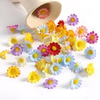 【YF】◄♕☎  50Pcs 2cm Artificial Flowers Silk Fake Heads for Wedding Decoration Bride Wreath Accessories