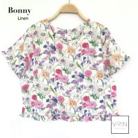 VIRIN Clothing เสื้อผ้าแฟชั่น เสื้อลินิน รุ่น Bonny Linen ไซส์ XS (37") S (39") M (41") L (43") คอกลมปาด แขนสั้น สีพื้น/ผ้าลาย ผ้าลินิน แท้ 100% งานไทย