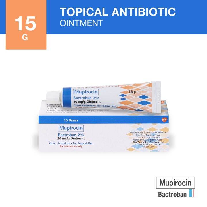 BACTROBAN 2 Mupirocin 20mg/g Ointment 15g Lazada PH
