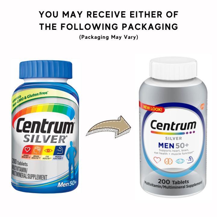 Centrum Silver Multivitamin / Multimineral Supplement Tablet, For Men