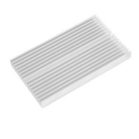 Silver Tone Aluminum Cooler Radiator Heat Sink Heatsink 100x60x10mm