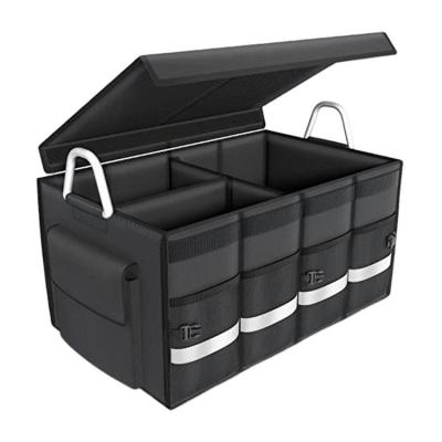 Trunk Organizer with Compartment Multi Compartments Organizer with Oxford Fabric Automotive Interior Accessories for Off-Road Vehicle Caravan SUV Trucks Minivan Racing Car imaginative