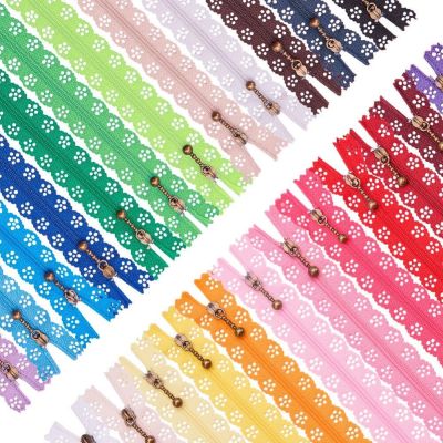 5Pcs/Pack  8/10/12/16/20 Inch  Lace Zippers 3# Nylon for Purse Bags for DIY Sewing Tailor Craft Bed Bag Door Hardware Locks Fabric Material