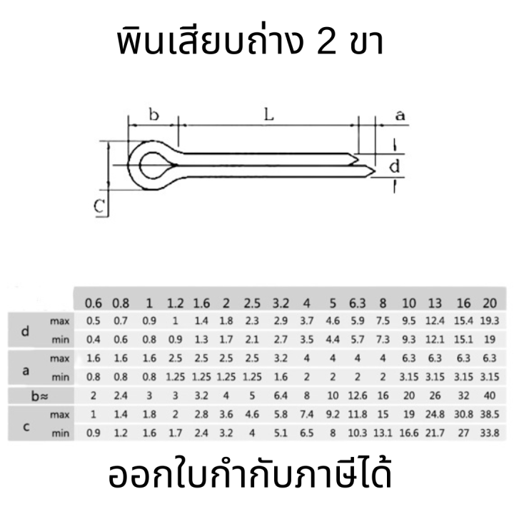 พินเสียบถ่าง-2-ขาm2-5-ชุด10ตัว-เหล็กชุบ-cotter-pin-ปิ้นเสียบถ่าง-มีหลายขนาด