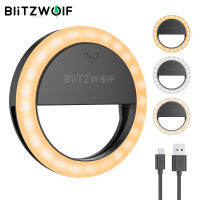 BlitzWolf BW-SL0 Pro USB LED แหวนไฟคลิป-On เติมสำหรับโทรศัพท์มือถือทั้งหมด40หลอด LED ความสว่างสูงไฟเซลฟีวิดีโอสดแต่งหน้า