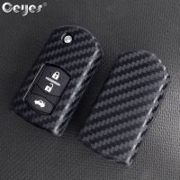 hgjmgkkk Ceyes Auto Carbon Fiber Protection Remote Fold Key Covers Shell Case For Mazda 2 3 5 6 8 Atenza CX5 CX-7 CX-9 MX-5 Car Styling