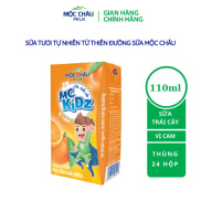 Thùng 24 hộp Sữa Trái cây MC Kidz Vị Cam 110ml Mộc Châu Milk