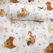 hot Fox 120X110cm Muslin Swaddle Blanket Baby Blankets For Newborn 100