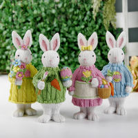 Chicken Ornament Cute Decoration Rabbit Easter Childrens Gift Desktop Bunny Room Eggs Ornaments Home Decor