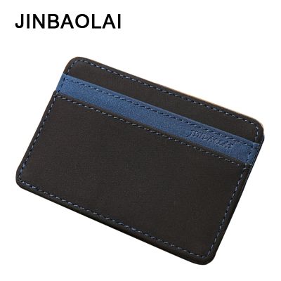 （Layor wallet）JINBAOLAI กระเป๋าหนังฟอก,กระเป๋าสตางค์ใส่บัตรผู้ชายแฟชั่นเครดิตผู้หญิงกระเป๋าสตางค์ขนาดเล็กวิเศษคลิปเงินมินิดีไซน์ใหม่กระเป๋าสั้น