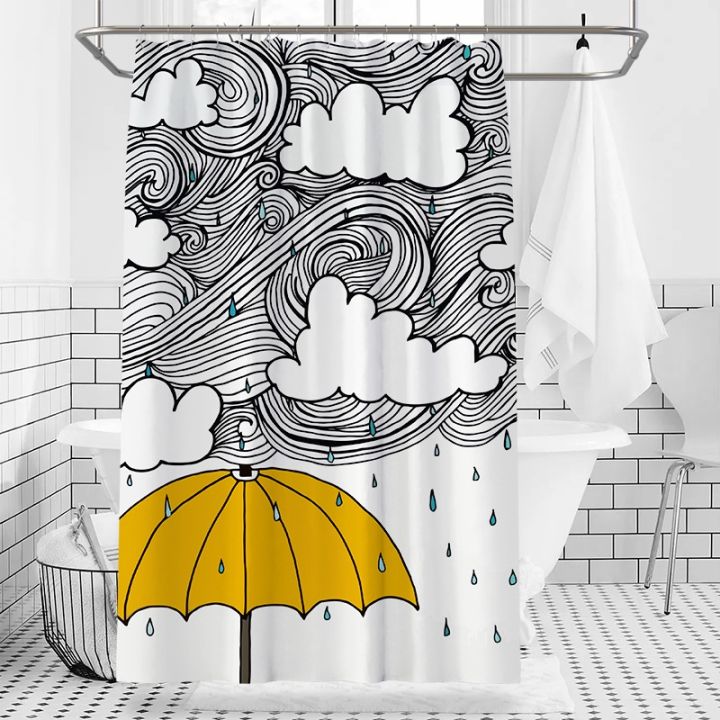 hd-digital-printing-sky-clouds-waterproof-mildewproof-polyester-shower-curtain