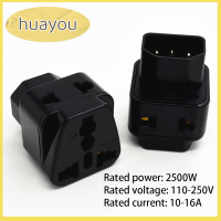 Huayou 2 In 1 IEC 320 C14ตัวผู้กับ C13 C13อะแดปเตอร์ไฟตัวเมีย PDU UPS สากลออสเตรเลียสหรัฐอเมริกาอังกฤษยุโรปแบบพิเศษ