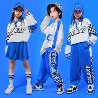 [COD] Boys and girls foreign hip-hop childrens dance loose stripes long-sleeved tide children hiphop performance