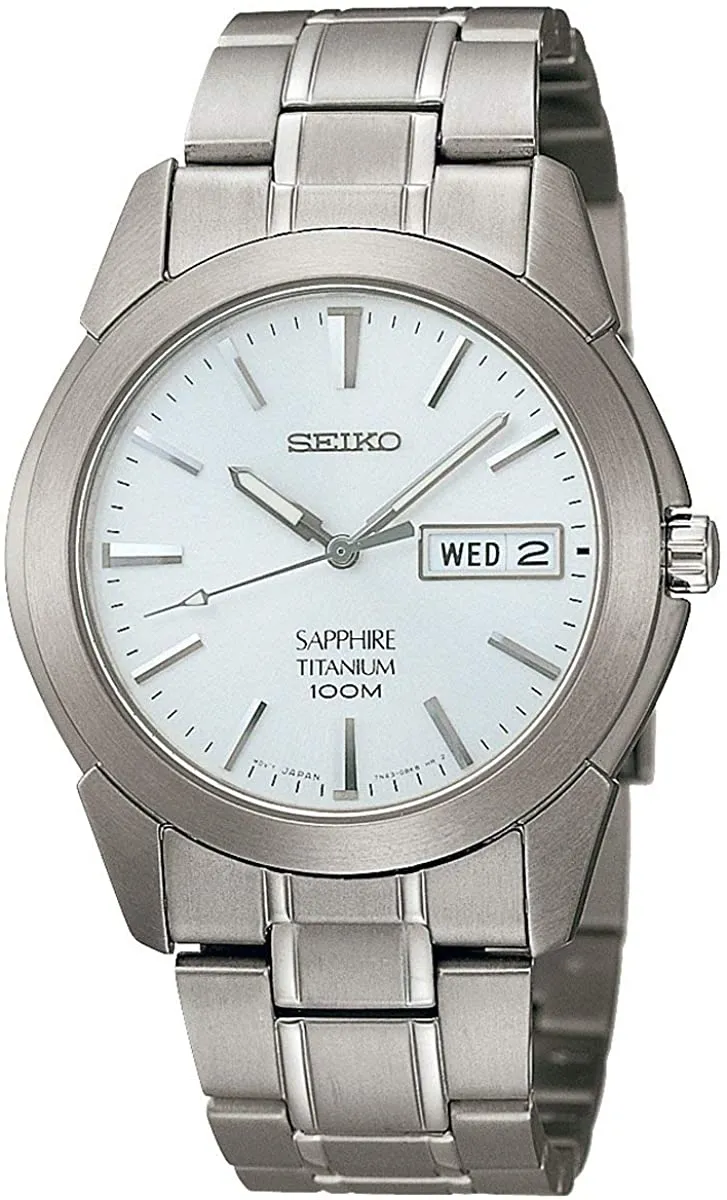Đồng hồ Seiko cổ sẵn sàng (SEIKO SGG727P1 Watch) Seiko Quartz Watch with  Titanium Strap, Silver,