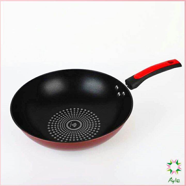 ayla-กระทะเคลือบผงเพชร-เส้นผ่านศูนย์กลาง-32cm-non-stick-pan