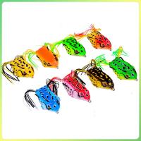 +【‘ Frog Lure Bionic Soft Tube Bait Artificial Fishing Lure With Double Hooks 3D Eyes Plastic Frog Outdoor Fishing Accessories