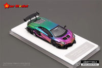 Star รุ่น1:64 Liberty Walk Aventador LP700-4 LBWK2.0 Magic Chrome สีม่วง Limited699รุ่น Car