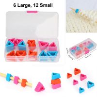 ▣ 18pcs/Box Silicone Knitting Needles Cap Tips Point Protectors For Knitting Craft Sewing Crochet Kit Accessories For Needlework