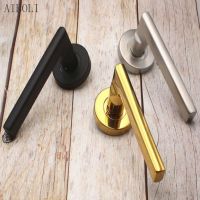 One Side Door Handles for Interior Doors Outside Black Door Handle Black Golden Silver Door Pulls Without Lock Door Hardware Locks