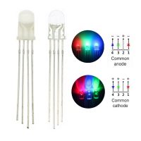 100ชิ้น/ล็อต4pin 5มม. RGB เครื่องบ่งชี้ไดโอดเปล่งแสง LED Arduino สีแดงสีเขียวสีน้ำเงินหลากสีแคโทดทั่วไปแบบ DIY แผงวงจร PCB วงจรไฟฟ้า