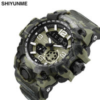 Camouflage Military Digital-watch Mens G Style Sports Shock Army Waterproof Dual Display Multi-Time Zone Quartz Watch Men