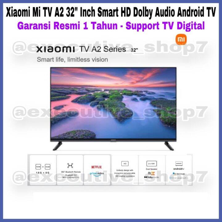 Xiaomi Mi TV A2 32" Inch Smart HD Dolby Audio Android TV Garansi Resmi ...