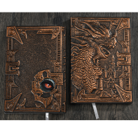 Retro 3D Relief Dragon Cover Embossed Leather Diary Book Photoalbum Embossed Vintage Journal Notebook Business Travel Magic Book