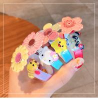 Cute cartoon flowers can rotate children 39;s bracelets baby jewelry creative gifts toys and plastic bracelets