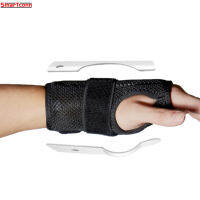 1 PCS ผ้าพันข้อมือออกกำลังกายสนับสนุนข้อมือมีหลุม Sprains STRAIN ที่ป้องกันข้อมือ Band รั้งมือปลอกรัดสวมแขนแขน Thumb มือบรรเทาอาการปวด