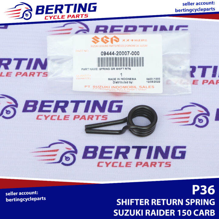 SGP SPRING SHIFTER RETURN Suzuki Raider 150 Carb Genuine 0944420007