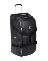 Scuba-diving travel bag 120 L with rigid shell and wheels - black/blue